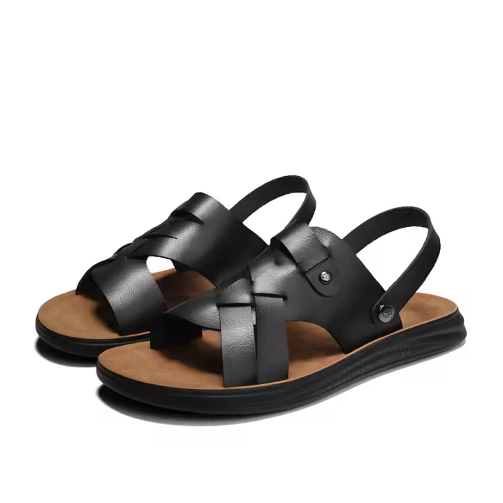 Sandalias de verano para hombre, nuevas, transpirables, de suela blanda, para playa, estilo británico, de talla grande - 1