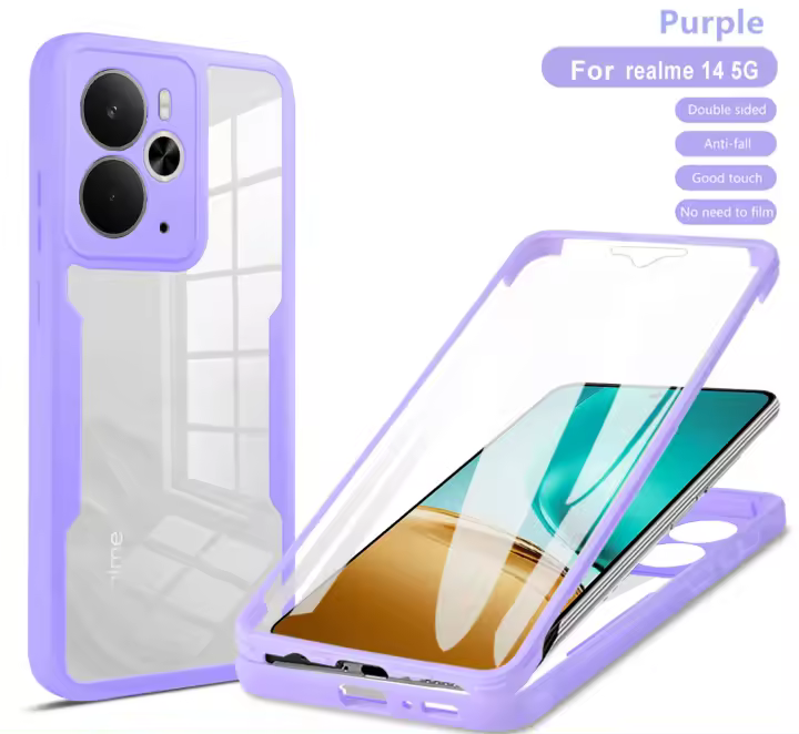 Funda de protección completa 360 para Realme 14, protector de pantalla incorporado - 1
