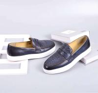 Zapatos informales de cuero para hombre con punta redonda de piel de vaca para otoño, nuevos zapatos de moda con patrón sólido para hombre - details 17