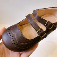 Retro boca poco profunda zapatos de cuero de los niños casual boca poco profunda zapatos Mary Jane - details 9