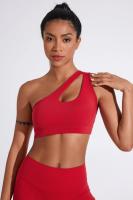 Sujetadores deportivos sexys de un hombro para mujer, Top de Yoga, chaleco de secado rápido para Yoga, gimnasio, correr, Fitness - details 7