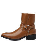 Botas con cremallera lateral de punta retro británica - details 11