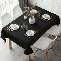 Mantel rectangular negro de 54 x 108 pulgadas: manteles desechables para comidas, fiestas y otros ocasos. - details 1