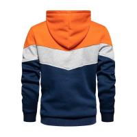 Sudadera con capucha de retales para hombre, ropa informal holgada de lana, ropa de calle cálida, moda masculina, prendas de vestir deportivas de otoño e invierno - details 16