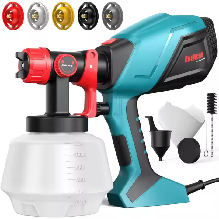 Pistola de Pintura Eléctrica de 700W con Contenedor de 1200ml Flujo y Ángulo de Rociado Ajustables - 1