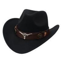 Gorro de Cowboy Estilo Occidental Gorro de Jazz para Mujeres Hombres y Niños Estilo Étnico con Borla Rolada Gorro de Felt - details 1