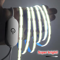 Tira de luces LED COB, atenuador táctil, cinta de diodo Flexible, 5V, USB, iluminación interior lineal, lámpara para habitación, bricolaje, TV, espejo, retroiluminación, decoración de pared - details 0