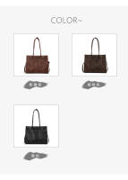 Nueva moda de las mujeres bolso de mano estilo fresco picante aceite cera cuero gran capacidad versátil bolso de hombro mensajero. - details 5