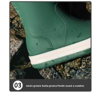 Botas de Lluvia de Moda para Adultos Impermeables de Goma para Trabajo al Aire Libre y Pesca - details 4