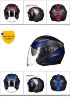 Casco De moto De media cara para hombre y mujer, protector De doble lente para las cuatro estaciones, moda urbana - details 5