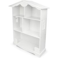 Estantería de Madera para Niños, Casa Blanca, Tres Estantes, Altura 101cm, Librero para Dormitorio - details 3
