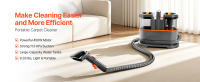 Máquina Portátil de Limpieza de Alfombras SucceBuy, Tanque de Agua Limpia de 1.5 L y Tanque de Residuos de 0.8 L, Lavadora de Tapicería Compacta, Extractor Manual de 11.5Kpa para Muebles, Limpiador de Manchas para Alfombras, Sofás y Automóviles - details 0