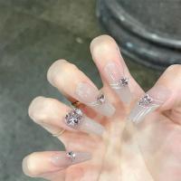 Pack de 24 piezas uñas removibles media y larga manicura parche uñas postizas - details 28