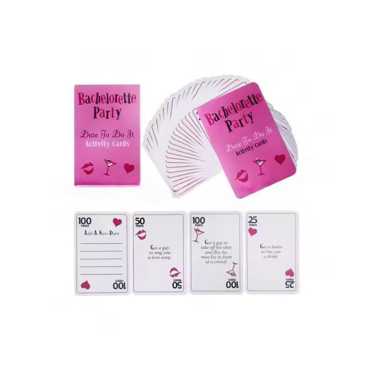 Juego de Cartas para Fiestas de Chicas 52 Tarjetas de Tablero Interactivos para Fiesta de Despedida de Novia, Juegos de Navidad - 1