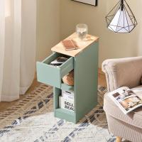 Auxiliares para Salón Mesilla de Noche Estrecha para Dormitorio con 1 Cajón y 1 Compartimento Abierto Blanco y Madera 20 x 35 x 60 cm FBT111-WNx2 ES - details 29
