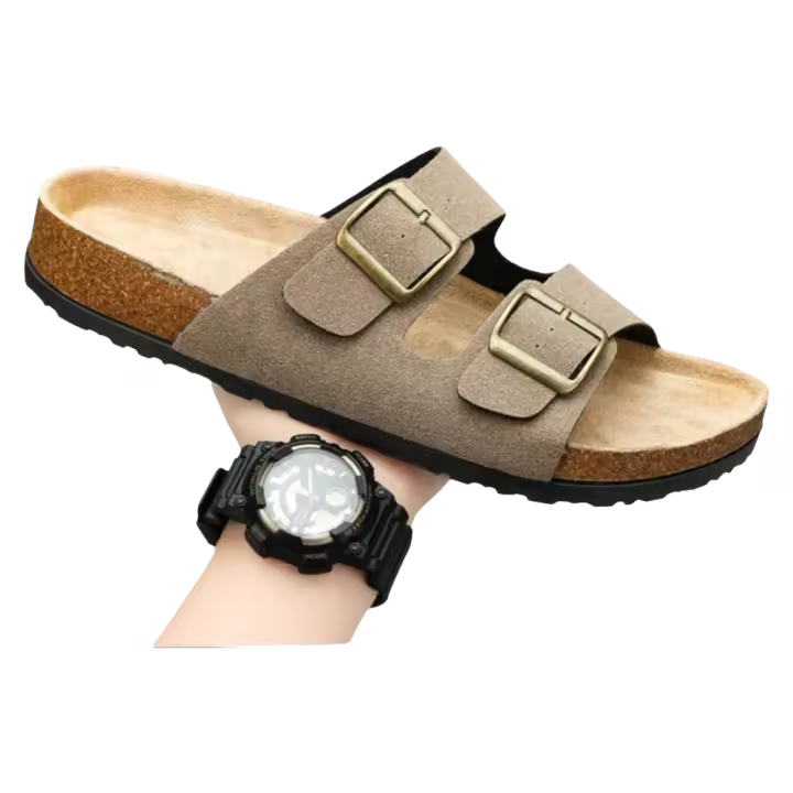 Sandalias de Hombre de Cuero Cómodo para Playa Moda de Verano 2024 Antideslizantes y Tallas Reales - 1