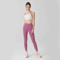 Conjunto de yoga con contraste de color para mujer, sujetador que absorbe los golpes de alto impacto con almohadillas fijas y mallas que levantan la cadera, ropa deportiva Fierss, gimnasio - details 13