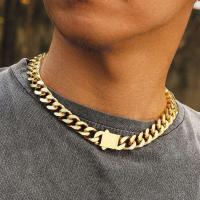 Collar de acero inoxidable para hombre, cadena k cubana, joyería de Rappe, HipHop Miami, 8-16mm - details 15