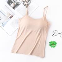 Camisola De Mujer Con Push-up Y Rellenos De Sujetador Anti-walking Color Sólido Talla Única Top De Verano De Algodón - details 9