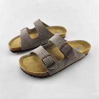 Sandalias al aire libre de una palabra, zapatos de playa, zapatos de hombre, zapatos de mujer, zapatillas de cuero genuino, verano bajo - details 26