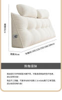 Soporte de posicionamiento del respaldo, cojín de refuerzo, cabecera, almohadas de cuña para cama de día, litera con funda extraíble Queen 180x60x20cm - details 17
