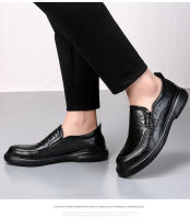 Nuevos zapatos de cuero para hombres, calzado informal, transpirable, de negocios, con pedal - details 14