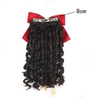 Gorros para niños, regalos de cumpleaños de princesa, cinta con lazo, cola de caballo, postizos Retro, peluca con cola de caballo rizada para niños, cola de caballo de pelo Royal Roll - details 1
