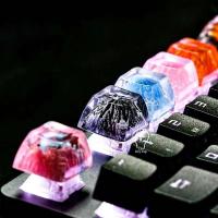 Teclas de resina con personalidad para montaña nevada, teclado nical de eje cruzado para videojuegos GK64, regalo de clave ESC personalizado para PC, 1 ud. - details 3