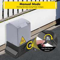 Abridor automático de puerta corredera, Motor eléctrico, Control remoto, IP44, función de cierre automático, nuevo - details 9