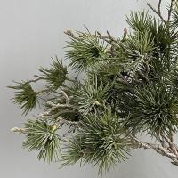 Rama de pino Artificial verde, plantas de pino realistas de plástico, plantas falsas elegantes de lujo para decoración del jardín del hogar - details 2