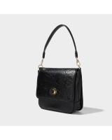 Bolso de mensajero de un hombro, nuevo bolso de axila para mujer, bolso de cuero suave blanco y negro. - details 2