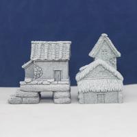 Casa de piedra Zen, cabaña de paja, cabaña de pozo, estatuilla en miniatura, jardín de hadas, adornos de bonsái, decoración de Acuario, paisajismo Rural - details 0