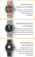 Reloj Inteligente para Mujeres SANLEPUS, Rastreador de Actividad Física, Monitor de Salud para Frecuencia Cardíaca, Oxígeno en Sangre y Sueño, Pantalla AMOLED de 1.19'' Reloj Inteligente de Fitness para Android iPhone, Correas Dobles de Acero y Silicona - details 13