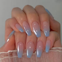 Set De 24 Uñas Postizas Cuadradas En Gradient Rosa Sencillas Y Elegantes Fashion Removibles Para Fiesta Y Uso Diario - details 12