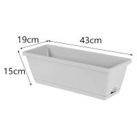 4 Pieces Window Box Planter Rectangular Pots Container Garden Flower Plant Pot for Home Decor Porch Patio Windowsill Yard