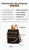 Mochila informal para mujer, mochila oxford impermeable, gran capacidad, mochila de viaje antirrobo, mochila escolar para niña - details 3