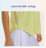SHINBENE S2023 Camiseta de Correr de Malla Ligera, Tie Back, Vestindo para Yoga, Gimnasio - details 3