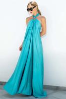 Elegante Vestido de Noche de Satén con Halter Neck Holgado Moda de Verano A-e - details 2