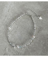 Pulsera de Fragmento de Perla de Estrella Irregular de Plata Esterlina Hecho a Mano - details 5