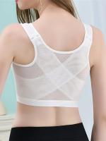 Sujetador Deportivo Sólido, Sujetador Íntimo Transpirable Sin Cables Con Cierre Frontal Push Up, Lencería Y Ropa Interior Para mujer - details 1