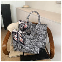 Bolso de Mano Impreso de Estilo Nacional para Mujeres Bolso de Oficina de Gran Capacidad Versátil para Primavera/Verano - details 20