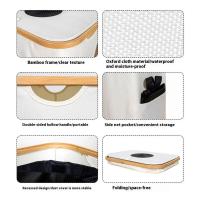Cubo de reciclaje plegable para bebidas, cesta de lactancia con botella de bambú de gran tamaño, con bolsa interior - details 6