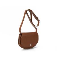 Elegante riñonera marrón para mujer con ribete metálico, bolso de hombro, bolsa para lápiz labial de PU, mochila de lujo de alta gama - details 1