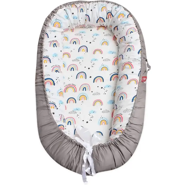 Cuna para Bebé Recién Nacido Nido para Bebé Portátil de Algodón Hipoalergénico con Almohada - 1