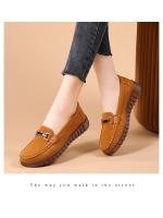 Nuevos zapatos de cuero de otoño para mujer, zapatos sencillos de piel de vacuno de gamuza a juego, mocasines de piel auténtica, zapatos planos mate, zapatos antiguos de mujer de Beijing - details 3