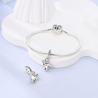 Colgante de luciérnaga que brilla en la oscuridad, cuentas de plata 925, compatible con pulseras originales, collar, regalos de Navidad, joyería para niña - details 43