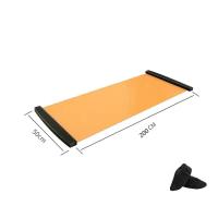 Esterilla deslizante para Yoga, placa de deslizamiento para Fitness, ejercicio central, correr, patinaje, tabla de entrenamiento de piernas, equipo de gimnasio naranja de 200cm - details 5
