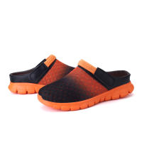 Verano pareja de hombres y mujeres cambia gradualmente sandalias de gran tamaño zapatillas de malla casual agujero zapatos de playa media zapatillas - details 16
