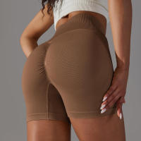 Hamidou pantalones cortos de Yoga para mujer, Shorts de Fitness para correr, ciclismo, transpirables, cintura alta, entrenamiento, gimnasio, Verano - details 14