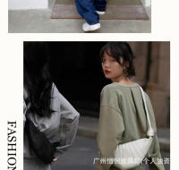 Croissant Design Lazy Dumpling Bolso cruzado genuino para mujer con cintura en el pecho - details 10